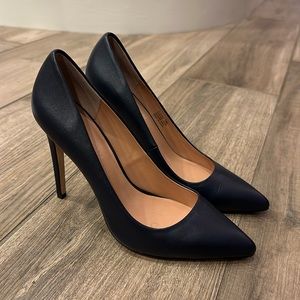 Halston Heritage Navy Blue Heels